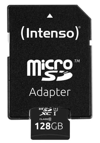 Intenso, INTENSO Micro SDXC Card PREMIUM 128GB 3423491 with adapter, UHS-I