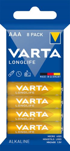 VARTA, Varta LONGLIFE AAA Folie 8 Micro (AAA)-Batterie Alkali-Mangan 1200 mAh 1.5 V 8 St.