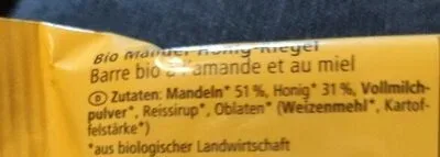 undefined, Alnatura Bio Mandel Honig Riegel 40G