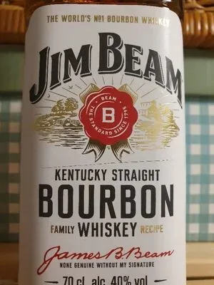 undefined, Jim Beam Kentucky Straight Bourbon 40% 0,7L - Etikett verschmutzt/beschädigt