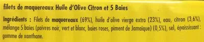 la belle-iloise, la belle-iloise Makrelenfilets in Olivenöl mit Zitrone und Pfeffer - Dose 118 g