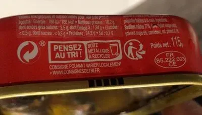 La Perle des Dieux, La Perle des Dieux Sardinen mit Chili und Paprika - Dose 115 g