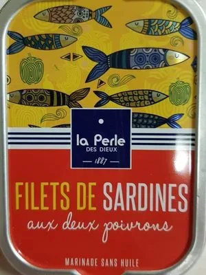 La Perle des Dieux, La Perle des Dieux Sardinen-Filets mit zweierlei Paprika - Ohne Öl - Dose 115 g