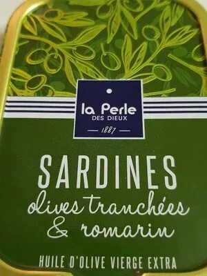 La Perle des Dieux, La Perle des Dieux Sardinen mit zweierlei Oliven und Rosmarin - Dose 115 g