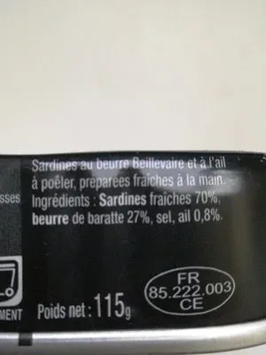 La Perle des Dieux, La Perle des Dieux Sardinen zum Braten mit Knoblauch in Fassbutter - Dose 115 g