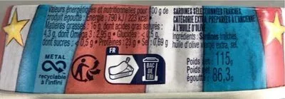 La Perle des Dieux, La Perle des Dieux Jahrgangssardinen Lulu 2023 in Olivenöl - Dose 115 g