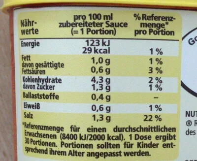 undefined, Maggi Sauce zu Braten ergibt 3L