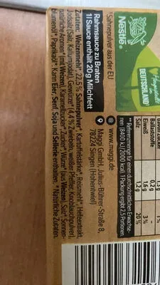 undefined, Maggi Rahm-Sauce zu Braten ergibt 2x 250ML