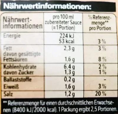 undefined, Maggi Rahm-Sauce zu Braten ergibt 2x 250ML