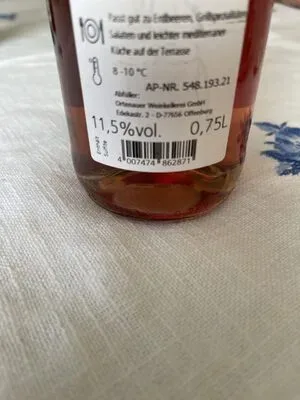undefined, Ortenauer Weinkeller Baden Rose feinherb 0,75L