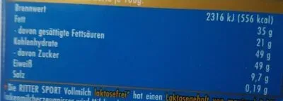 undefined, Ritter Sport Vollmilch Laktosefrei 100G
