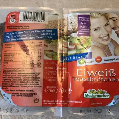 undefined, Mestemacher Eiweiß Toastbrötchen 4x 65G