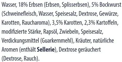 undefined, Sonnen Bassermann Erbsentopf mit Würstchenscheiben 800G