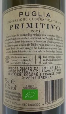 undefined, Doppio Passo Bio Primitivo IGT 0,75L