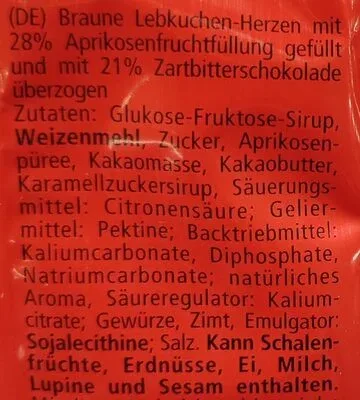 undefined, Weiss Lebkuchen-Herzen gefüllt Zartbitter 150G