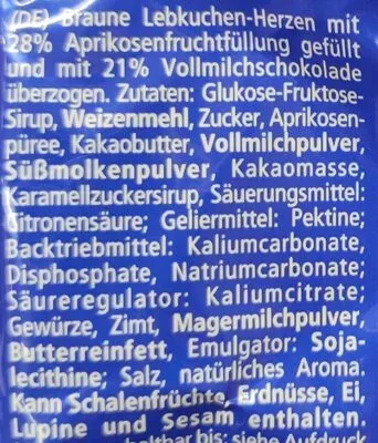 undefined, Weiss Lebkuchen Herzen mit Aprikosenfruchtfüllung