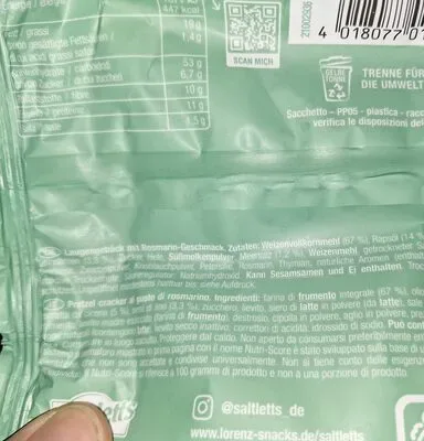 undefined, Saltletts Crunchy Bites Rosmarin Style 100G