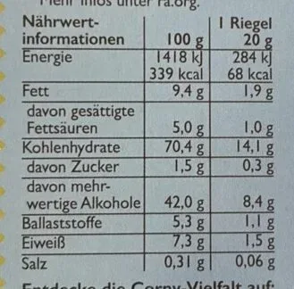 undefined, Corny Free Schoko Riegel 6ST 120G