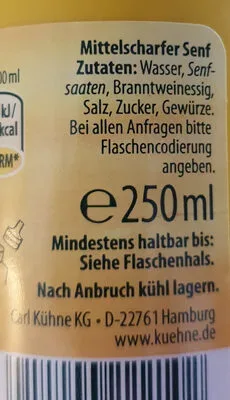 undefined, Kühne Senf mittelscharf 250ML