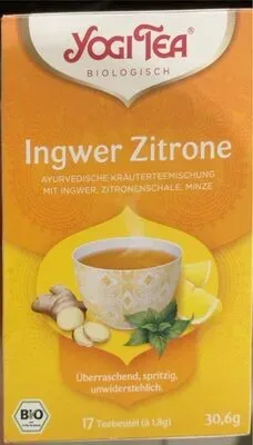 YOGI TEA GmbH, YOGI TEA Ingwer Zitrone Bio Filterbeutel 17X1.8 g Filterbeutel