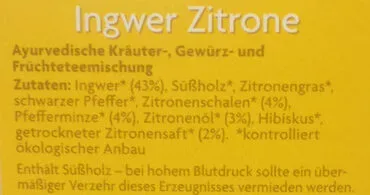 YOGI TEA GmbH, YOGI TEA Ingwer Zitrone Bio Filterbeutel 17X1.8 g Filterbeutel