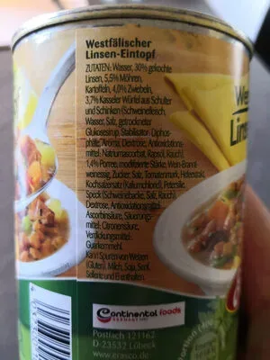 undefined, Erasco 1 Portion Westfälischer Linsen-Eintopf mit Essig 400G