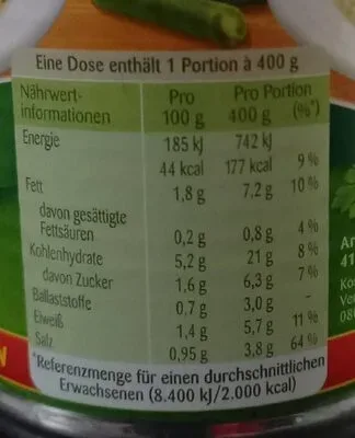 undefined, Erasco 1 Portion Grüne Bohnen Kartoffeltopf 400G