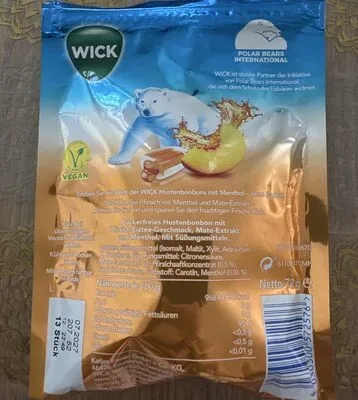 Dallmann's Pharma Candy GmbH, WICK IceTea Pfirsich 72 g Bonbons