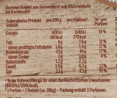 undefined, Pfanni Semmel Knödel mit Röstzwiebeln im Kochbeutel - 6 Knödel 200G