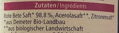 undefined, Alnatura Bio Demeter Rote Bete Saft feldfrisch 0,33L