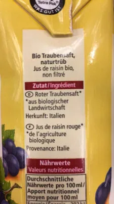 undefined, Alnatura Bio Traubensaft naturtrüb 0,33L