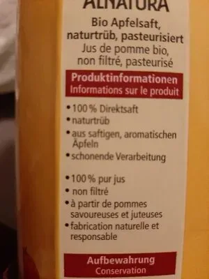 undefined, Alnatura Bio Apfelsaft naturtrüb 1L