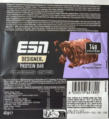 undefined, ESN Designer Bar Fudge Brownie 45G