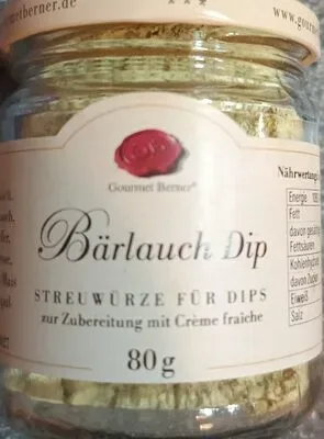 Gourmet Berner, Gourmet Berner Bärlauch Dip Gewürzmischung für Créme Fraîche 80g