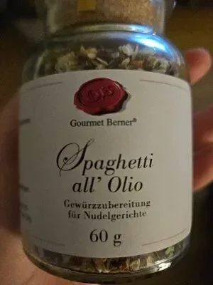 Gourmet Berner, Gourmet Berner Spaghetti all´ Olio Gewürzmischung im Korkenglas 60g