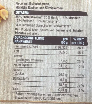 undefined, EDEKA Bio Knusperriegel Nussmix 3ST 75G