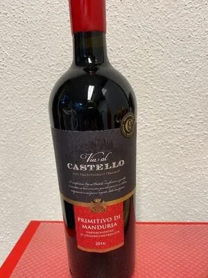 undefined, Via al Castello Primitivo di Manduria 0,75L - Etikett verschmutzt/beschädigt