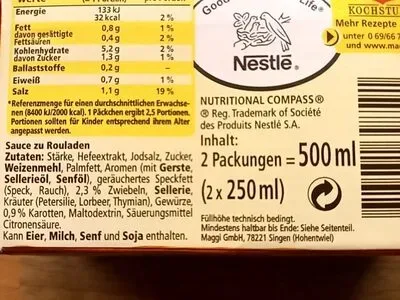 undefined, Maggi Sauce zu Rouladen ergibt 2x 250ML