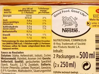 undefined, Maggi Sauce zu Rouladen ergibt 2x 250ML