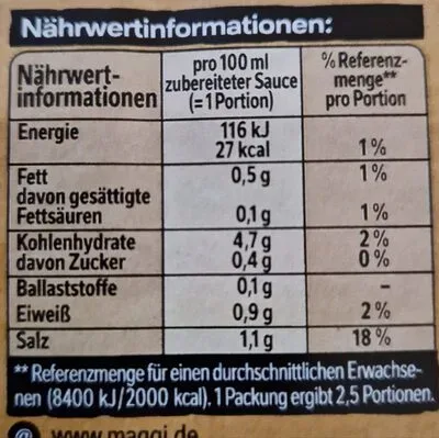 undefined, Maggi Kräuter Sauce ergibt 2x 250ML