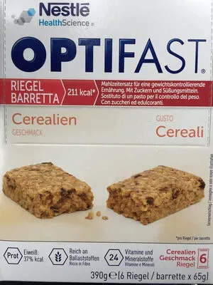 Nestle Health Science (Deutschland) GmbH, OPTIFAST RIEGEL Cerealien GESCHMACK 6X65 g