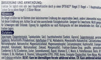 Nestle Health Science (Deutschland) GmbH, OPTIFAST RIEGEL Cerealien GESCHMACK 6X65 g