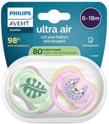 PHILIPS AVENT, 2er-Pack Schnuller ultra air, 6-18M
