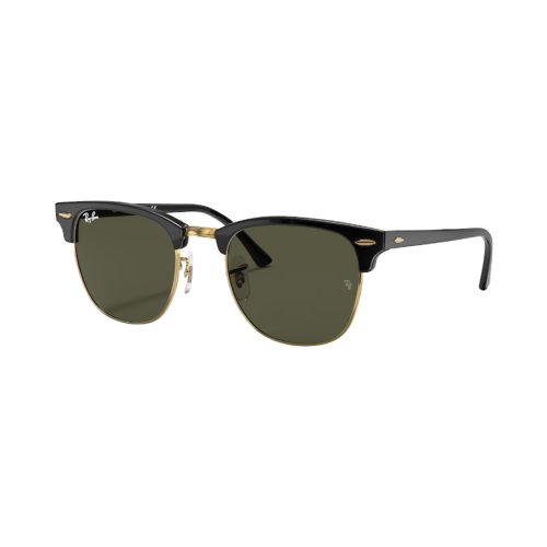 Rayban, Ray-Ban Clubmaster Grün / Schwarz auf Gold M | Sonnenbrillen