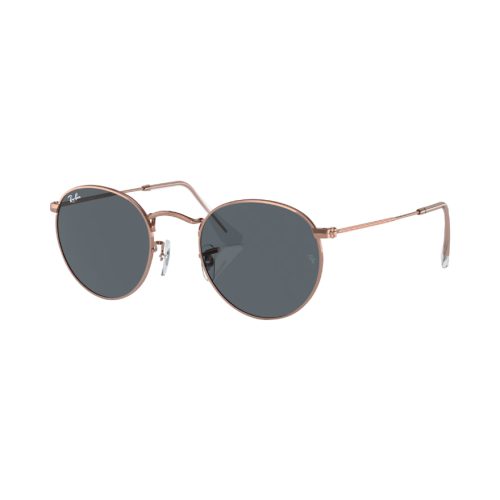 Rayban, Ray-Ban Round Metal Blau auf Rotgold S | Sonnenbrillen