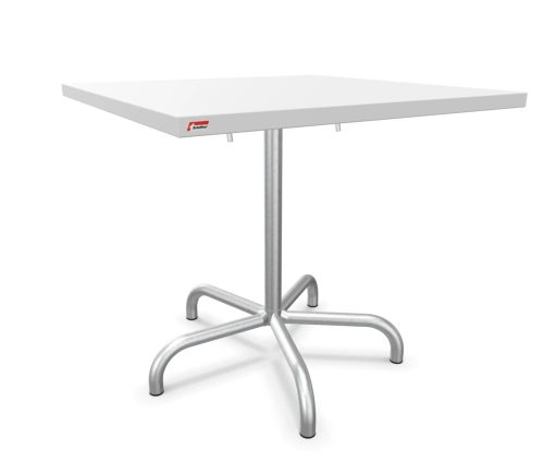 Schaffner Metalltisch Säntis Quadratisch Feuerverzinkt Weiss | Schubiger Möbel