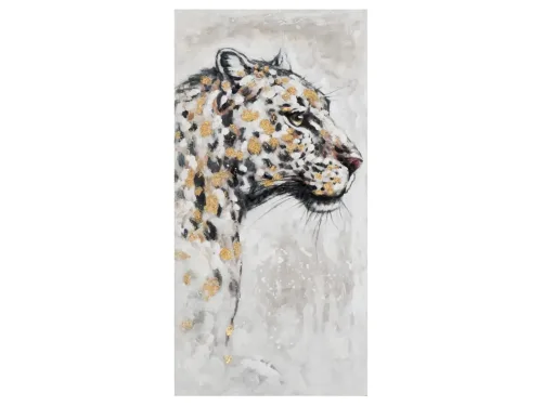 image LAND Bild Leopard mit Gold  | Schubiger Möbel