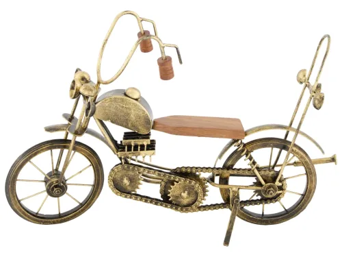Decofinder, Decofinder Figur Motorrad, Antique Gold H: 24 cm  | Schubiger Möbel
