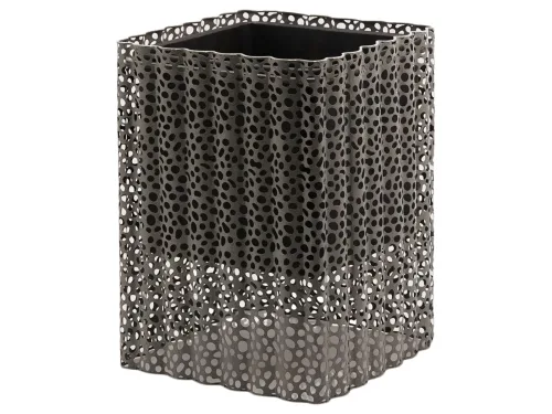 Edg, Edg Pflanzengefäss Quadrat Metall Grau H: 36 cm  | Schubiger Möbel