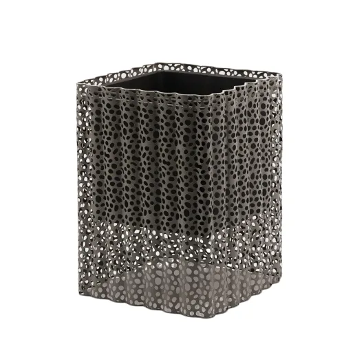 Edg Pflanzengefäss Quadrat Metall Grau H: 36 cm  | Schubiger Möbel